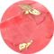 Elle Vintage Gold Etch Frame Drop Earrings in Bronze Veined Red Magnesite
