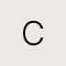 Beau Letter C Pendant Necklace in Vintage Gold
