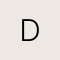 Beau Letter D Pendant Necklace in Vintage Gold