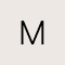 Beau Letter M Pendant Necklace in Vintage Gold