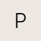 Beau Letter P Pendant Necklace in Vintage Gold