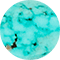 Elisa Vintage Silver Etch Frame Short Pendant Necklace in Variegated Turquoise Magnesite